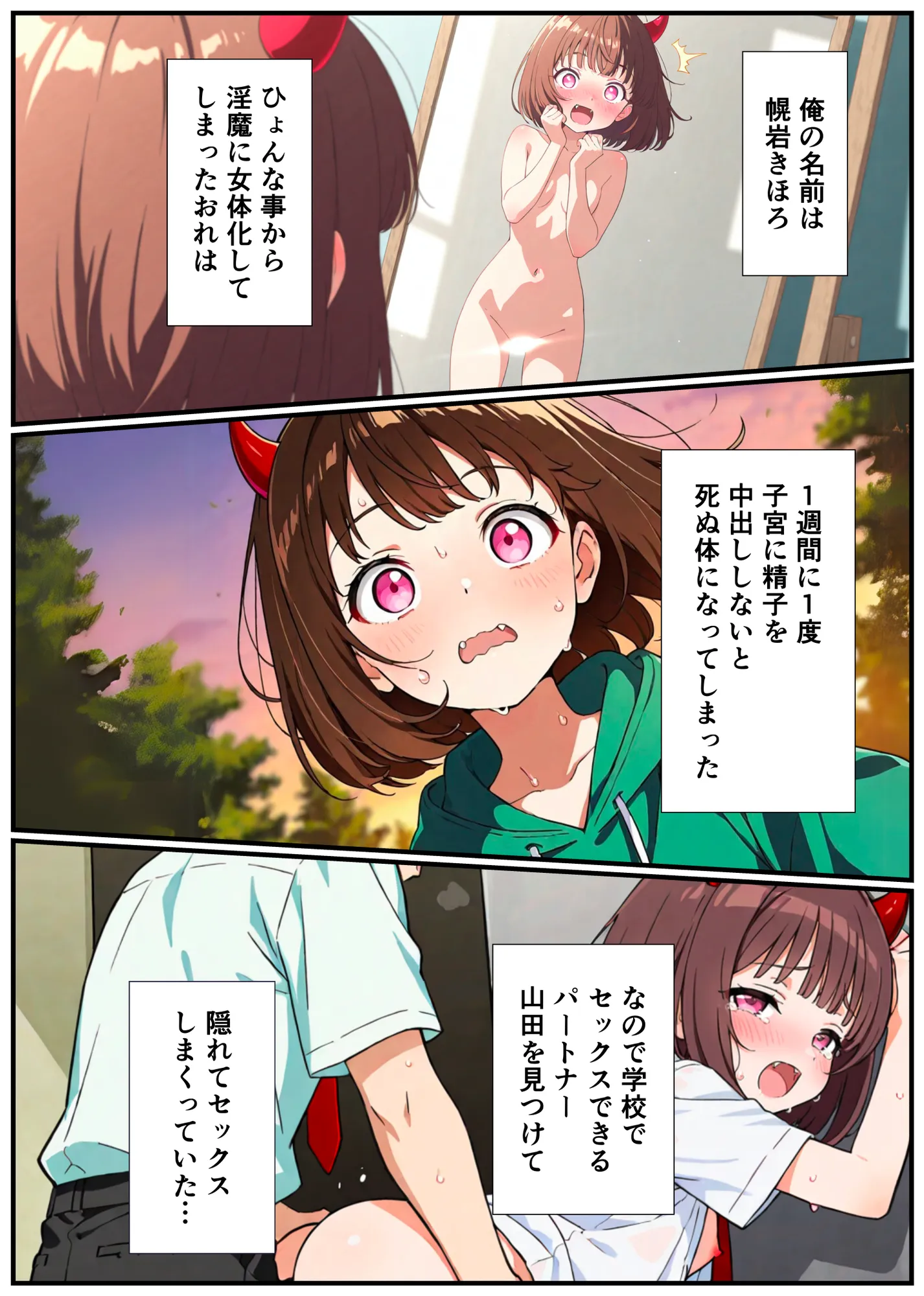 突然淫魔に女体化したおれがブラコン妹にメス堕ちさせられる話 - 4ページ