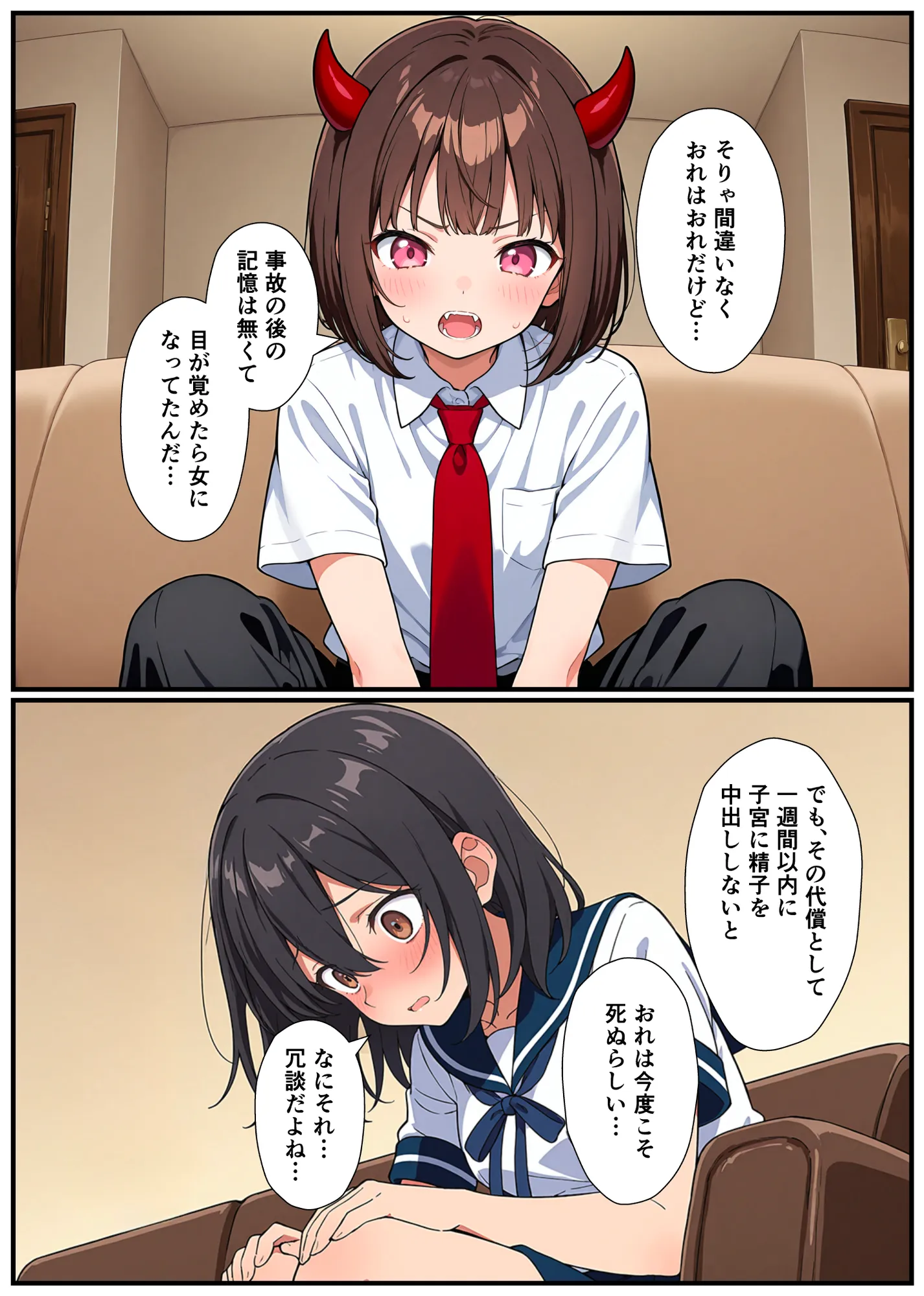 突然淫魔に女体化したおれがブラコン妹にメス堕ちさせられる話 - 9ページ