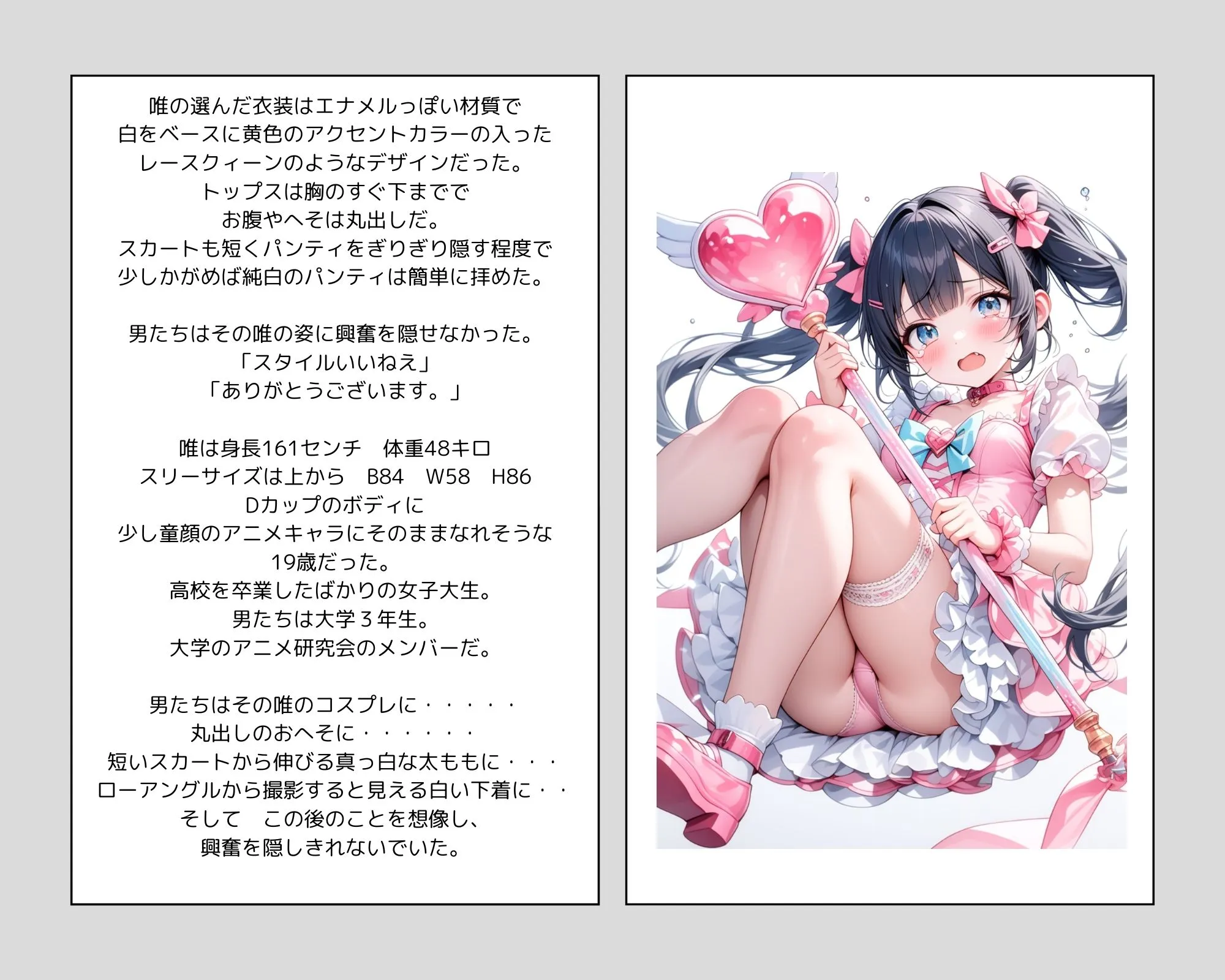 彼女の犯●れているところを見ていたい 女子大生編 コスプレイヤーを集団輪● ノベル+AIイラスト99枚 - 8ページ