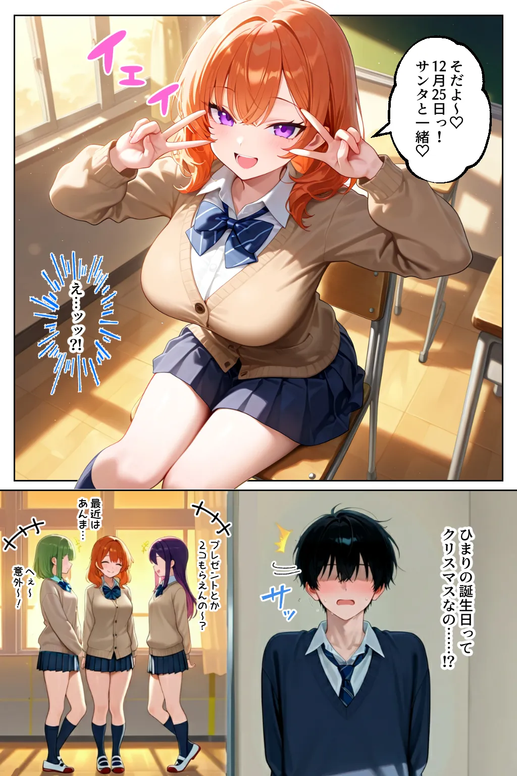 家出してきたクラスの人気ギャルが彼女になったらクリスマスに何度も中出しHさせてくれた話 - 3ページ