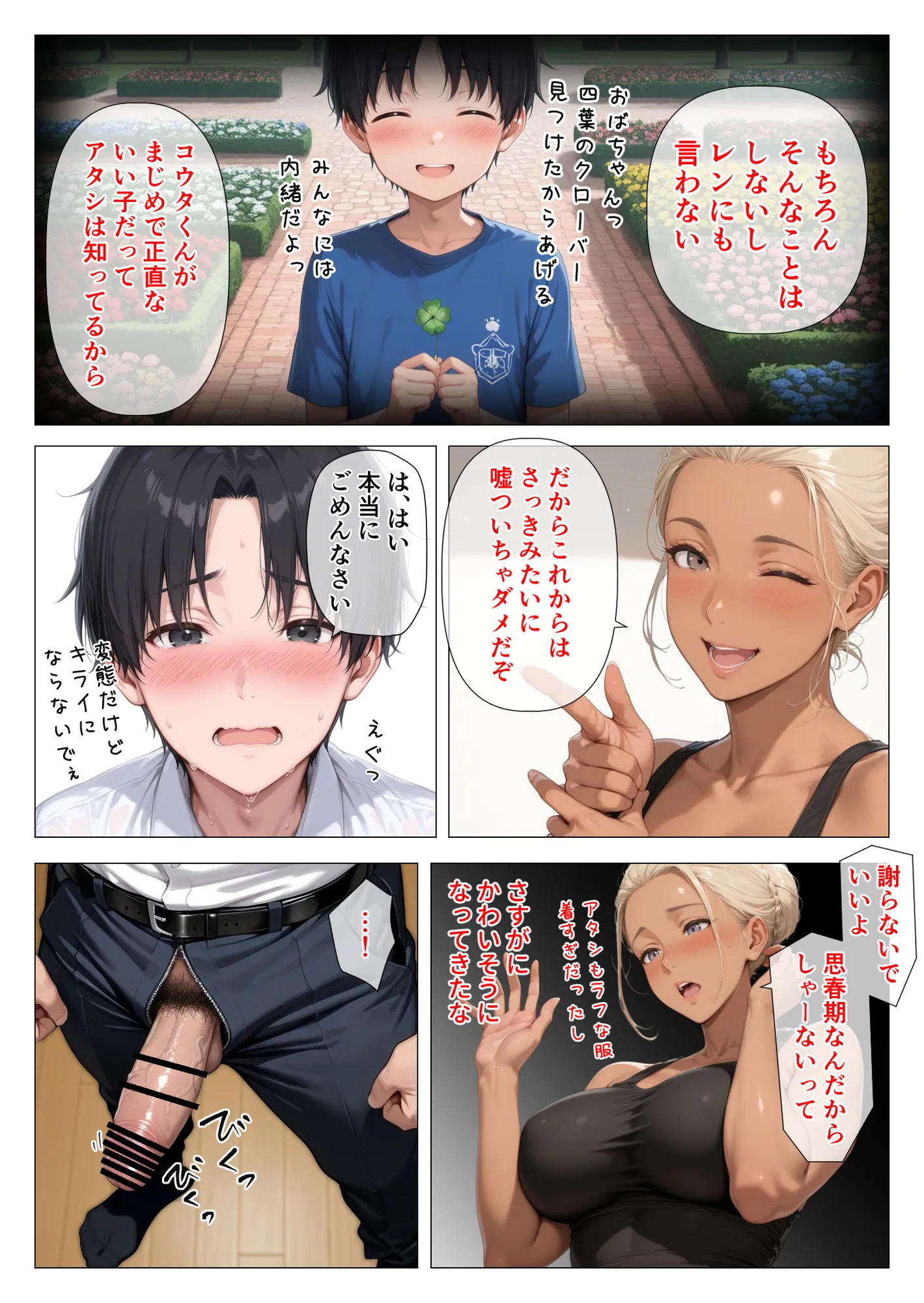 美巨乳黒ギャル人妻のむちむち濃厚甘サド生H 〜憧れの親友ママに筆おろししてもらう話〜 - 13ページ