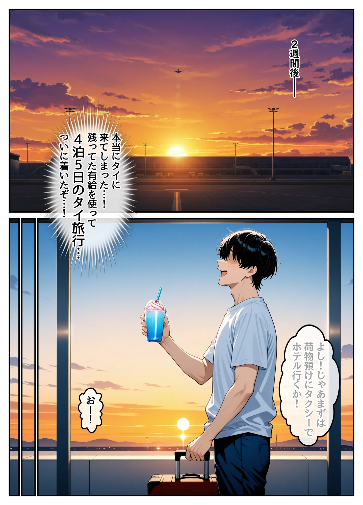 童貞の俺が海外旅行先で出会った褐色美女と国際結婚して子作りしまくる話1 - 5ページ