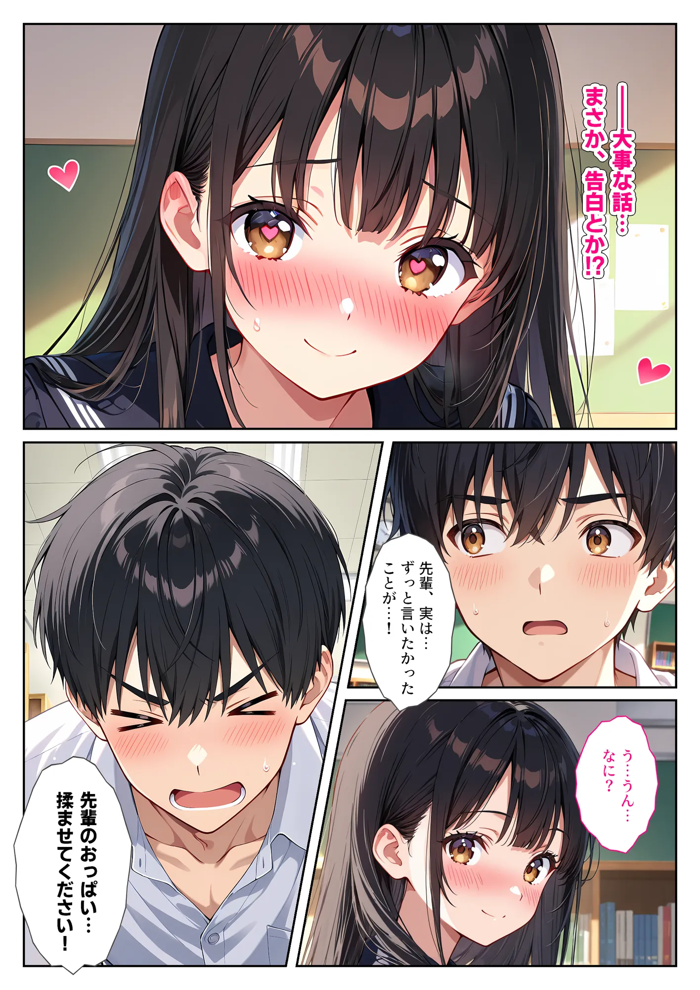 文芸部の先輩(爆乳)におっぱい揉ませてと土下座でお願いしたら… - 4ページ