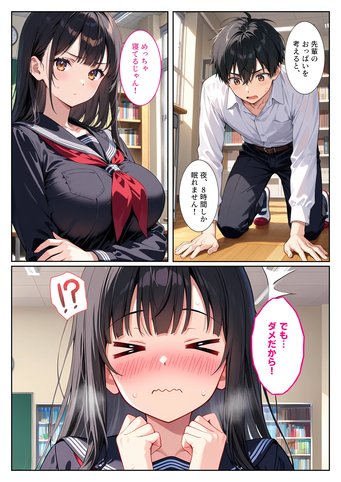 文芸部の先輩(爆乳)におっぱい揉ませてと土下座でお願いしたら… - 6ページ