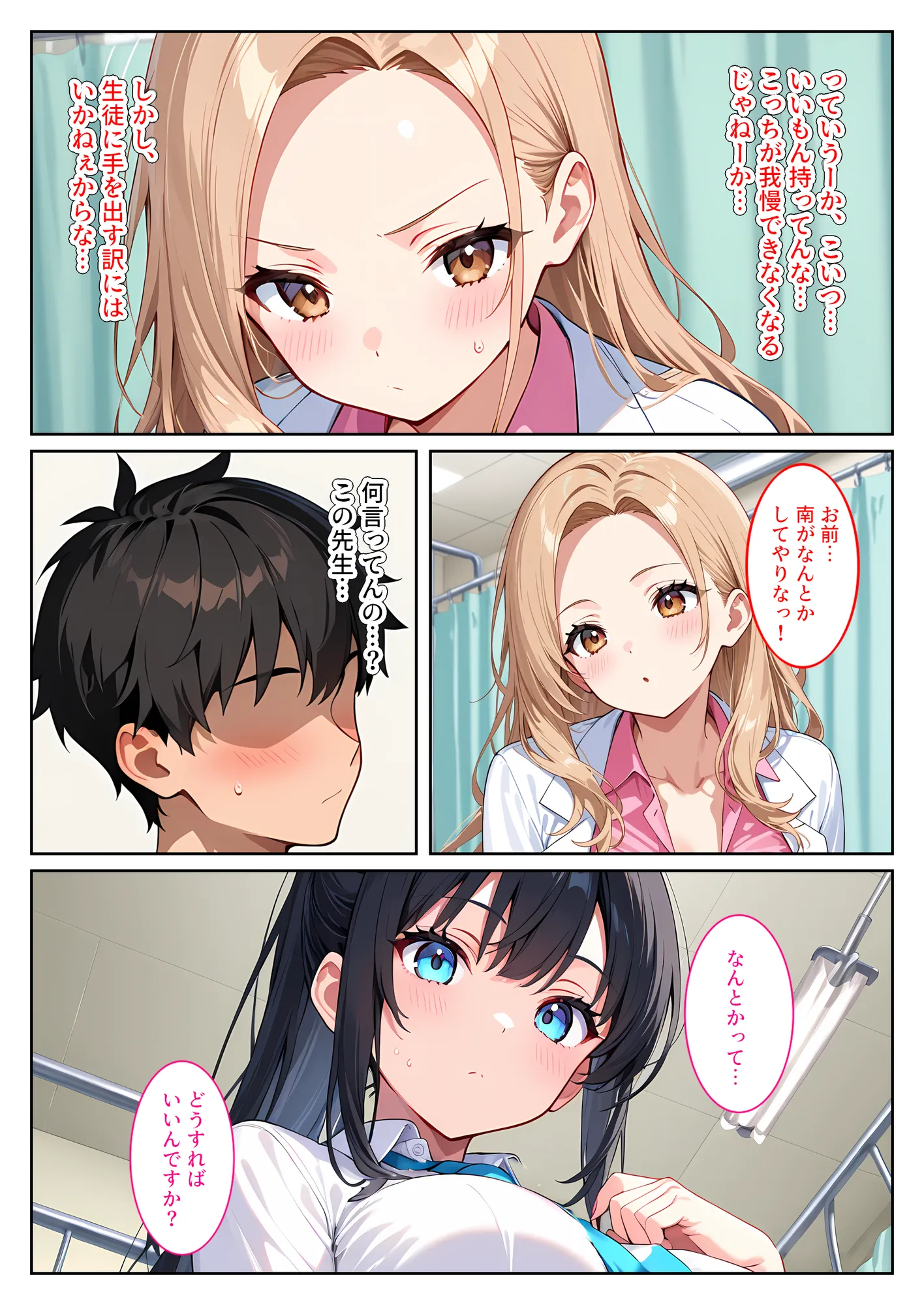 快楽に目覚めた無垢な爆乳風紀委員長とドMなギャル保健医に射精管理されています! - 9ページ