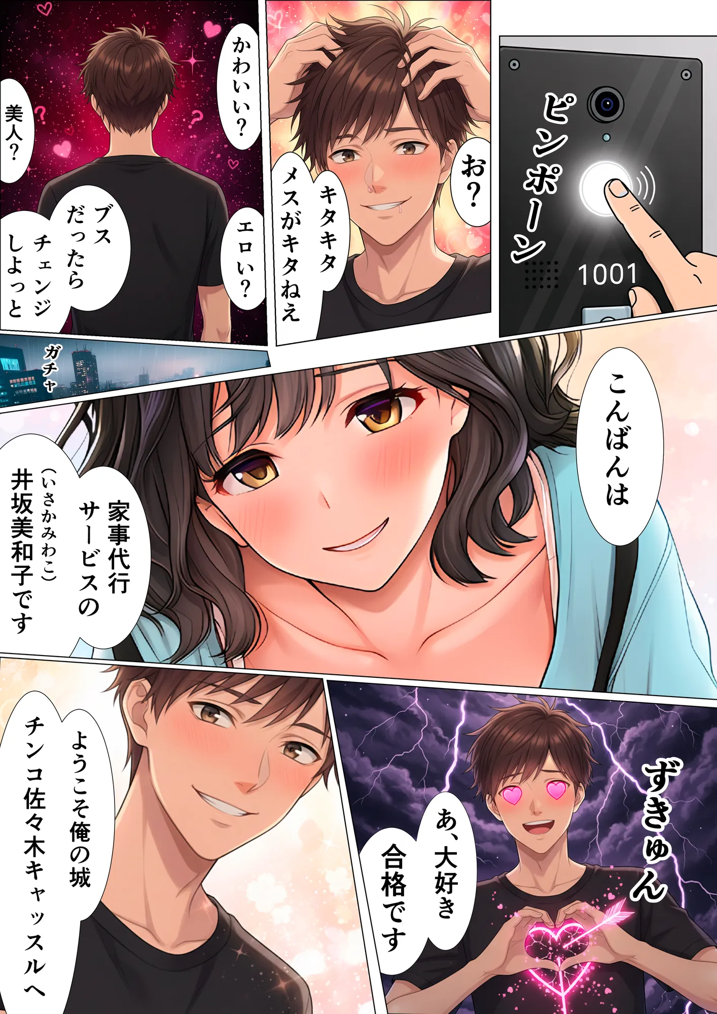 チンコ佐々木は家政婦ハーレムでイクっ!!(1)〜デリヘル代わりに家事代行サービスを頼んだら学生時代の初恋清楚な同級生がレス人妻になって部屋に来たので再会托卵セックスした〜井坂美和子(33歳)編 - 7ページ