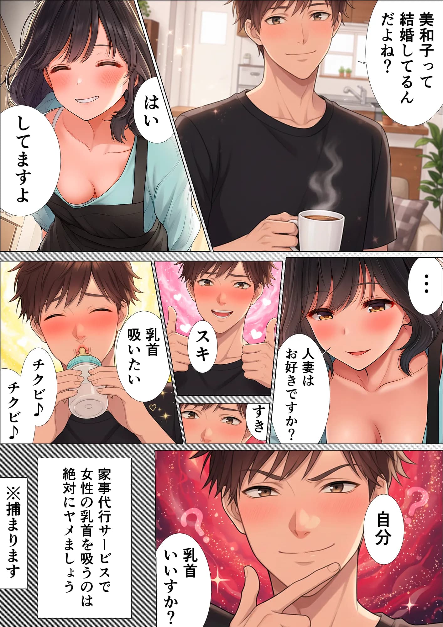 チンコ佐々木は家政婦ハーレムでイクっ!!(1)〜デリヘル代わりに家事代行サービスを頼んだら学生時代の初恋清楚な同級生がレス人妻になって部屋に来たので再会托卵セックスした〜井坂美和子(33歳)編 - 8ページ