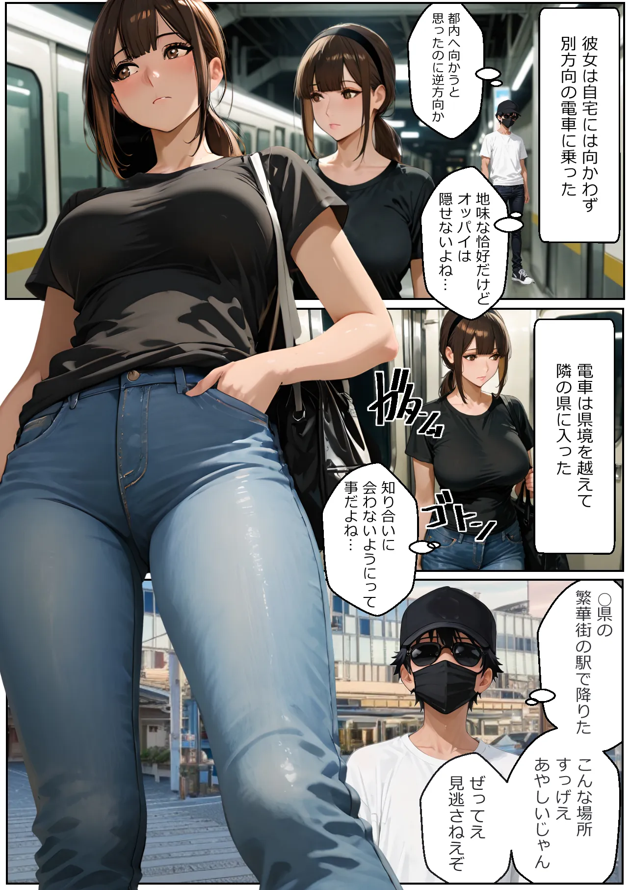 巨乳カフェ店員をストーカーしたら最後までおもちゃにされた受けのオレ - 7ページ