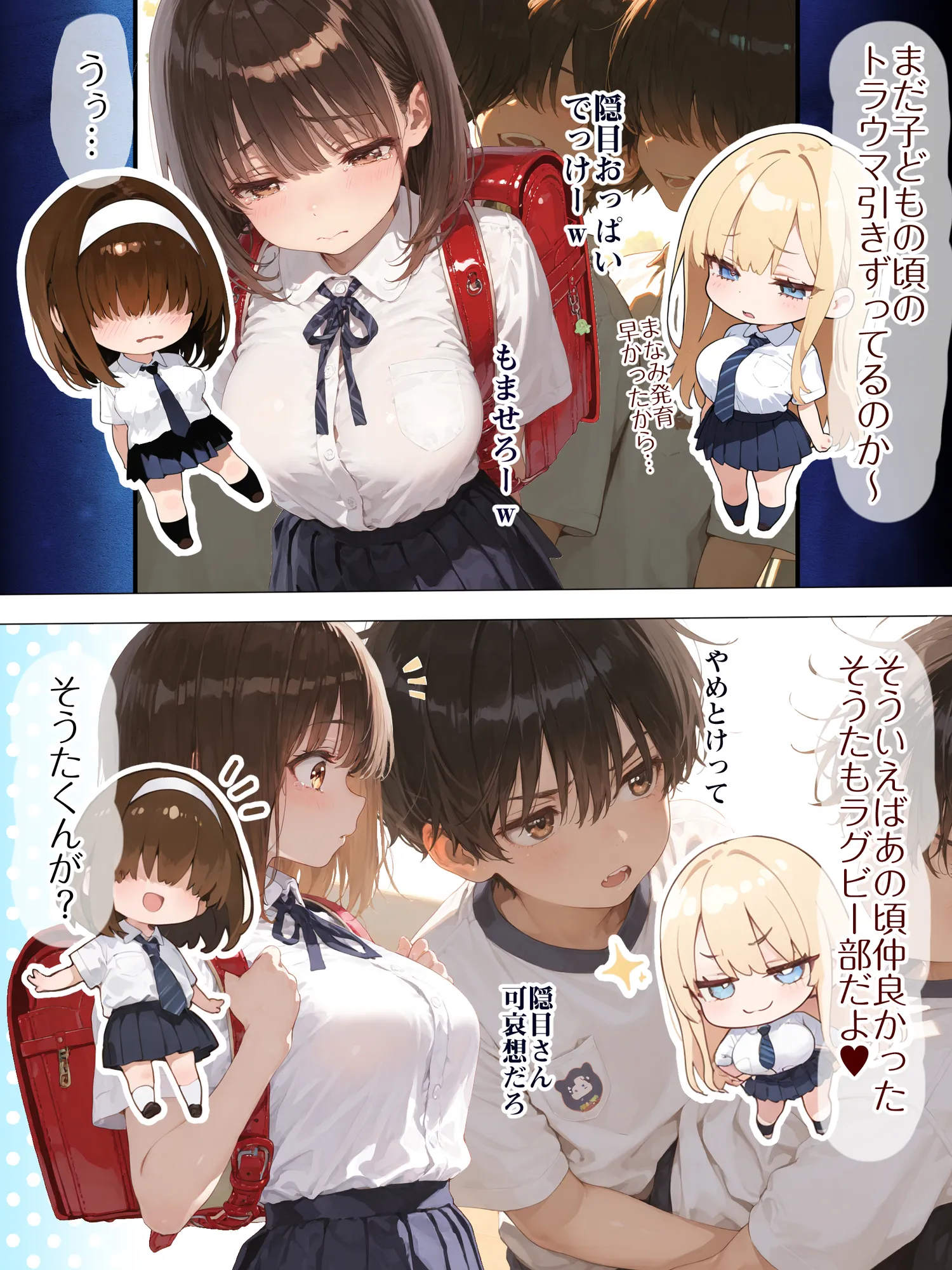 巨乳JK地味子まなみ 誘われて入ったチア部がまさかの性奉仕有りw ラグビー部の屈強なちんぽの前によわよわまんこを曝け出してしまうw - 6ページ