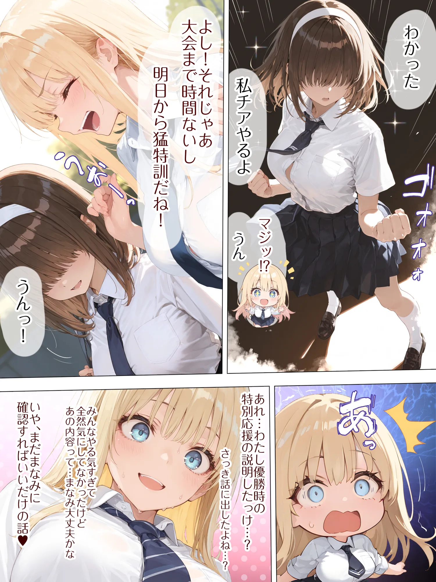 巨乳JK地味子まなみ 誘われて入ったチア部がまさかの性奉仕有りw ラグビー部の屈強なちんぽの前によわよわまんこを曝け出してしまうw - 8ページ