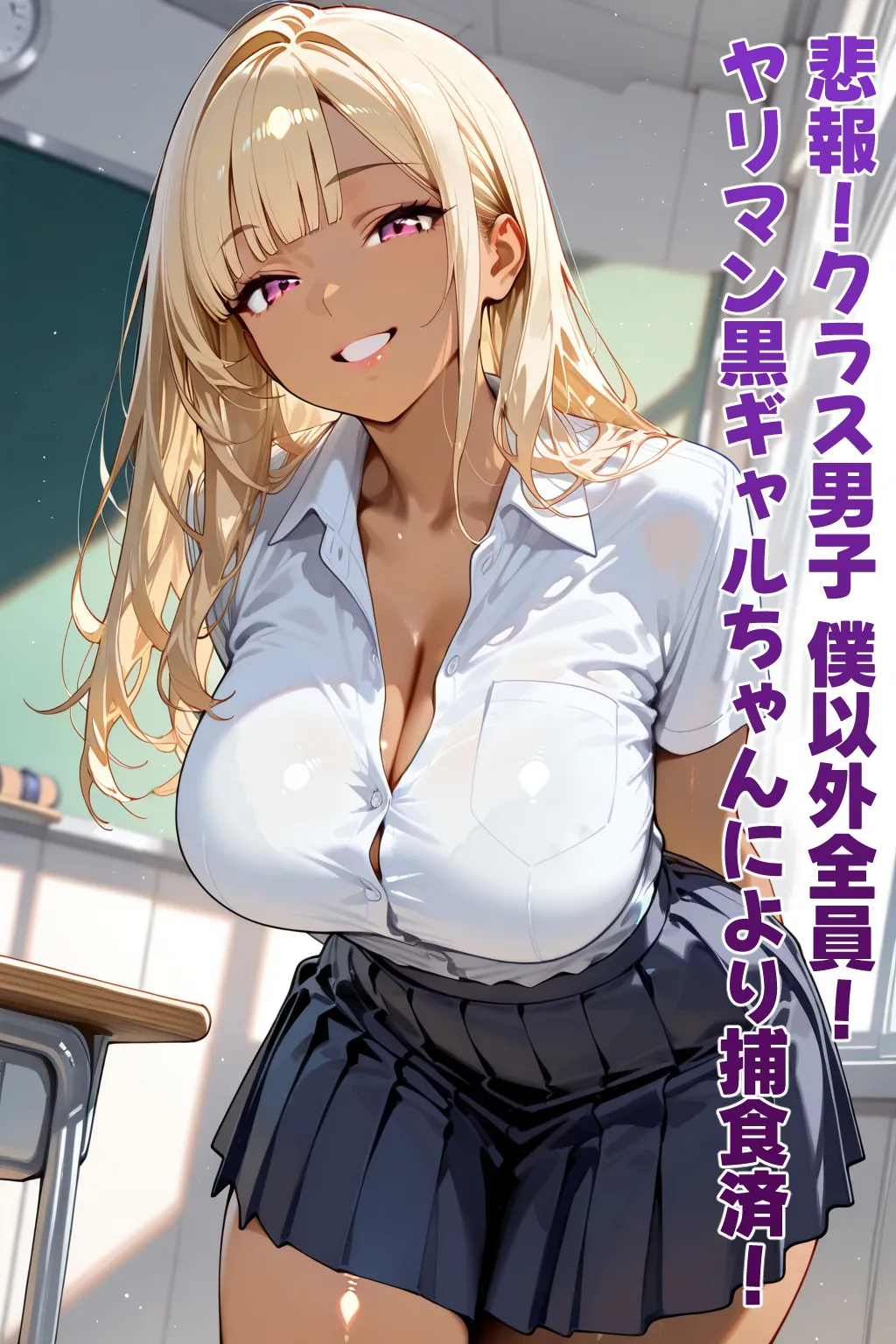 悲報!クラス男子僕以外全員!ヤリマン黒ギャルちゃんにより捕食済!? - 2ページ