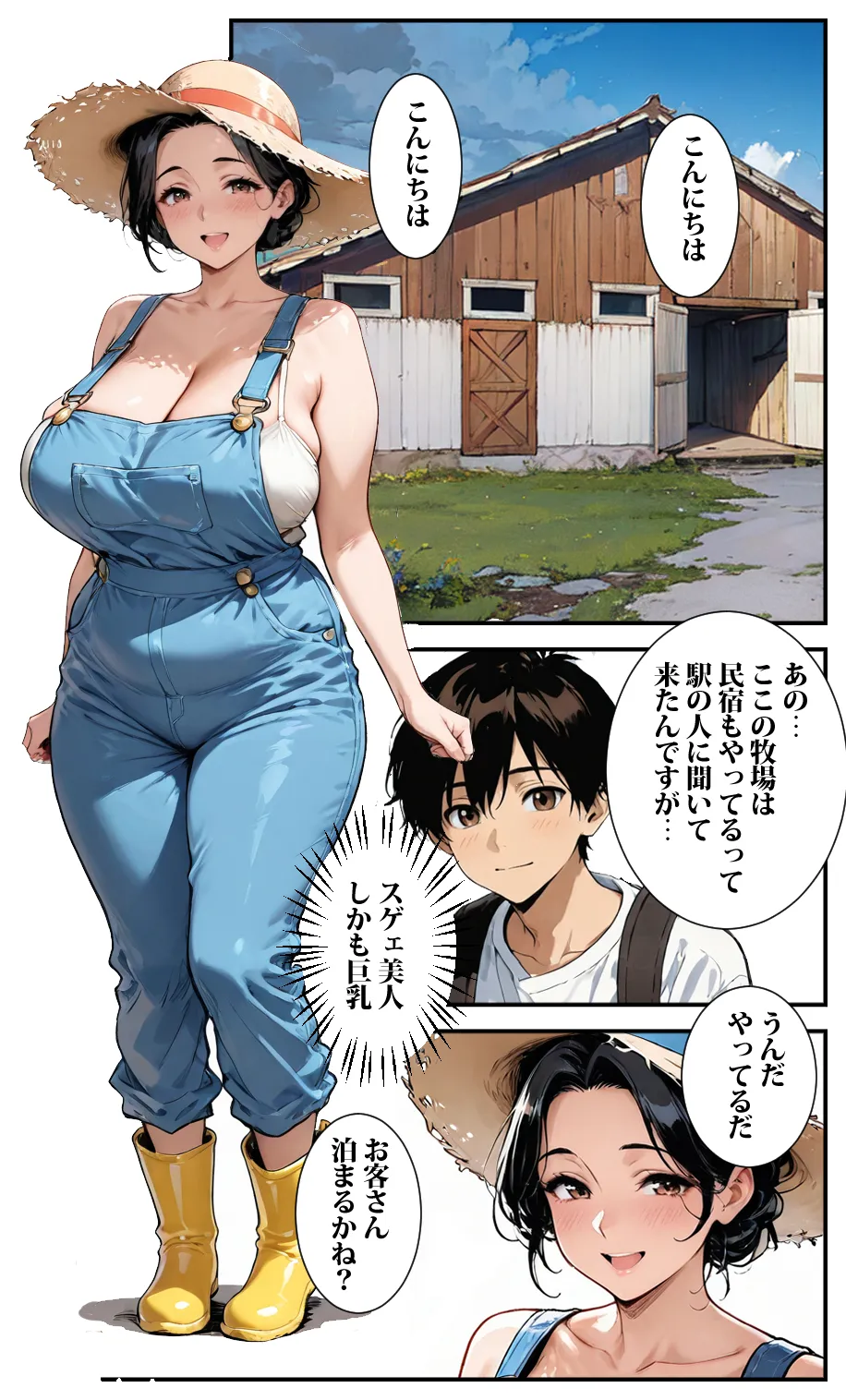 田舎の牛おばさんはドスケベで、何でもしてくれた - 9ページ