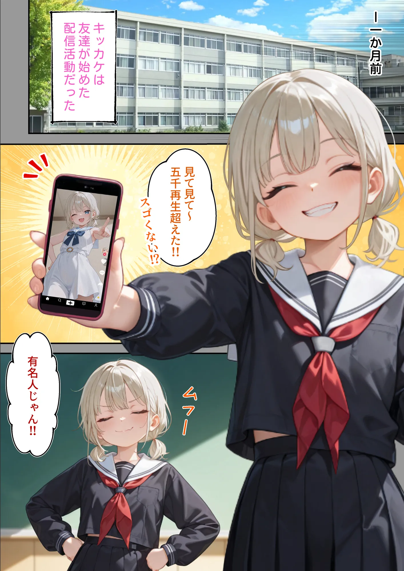 わからせ性教育〜大人しい清楚系J◯が裏垢配信やってたので、「お仕置き生徒指導」してやった〜 - 9ページ