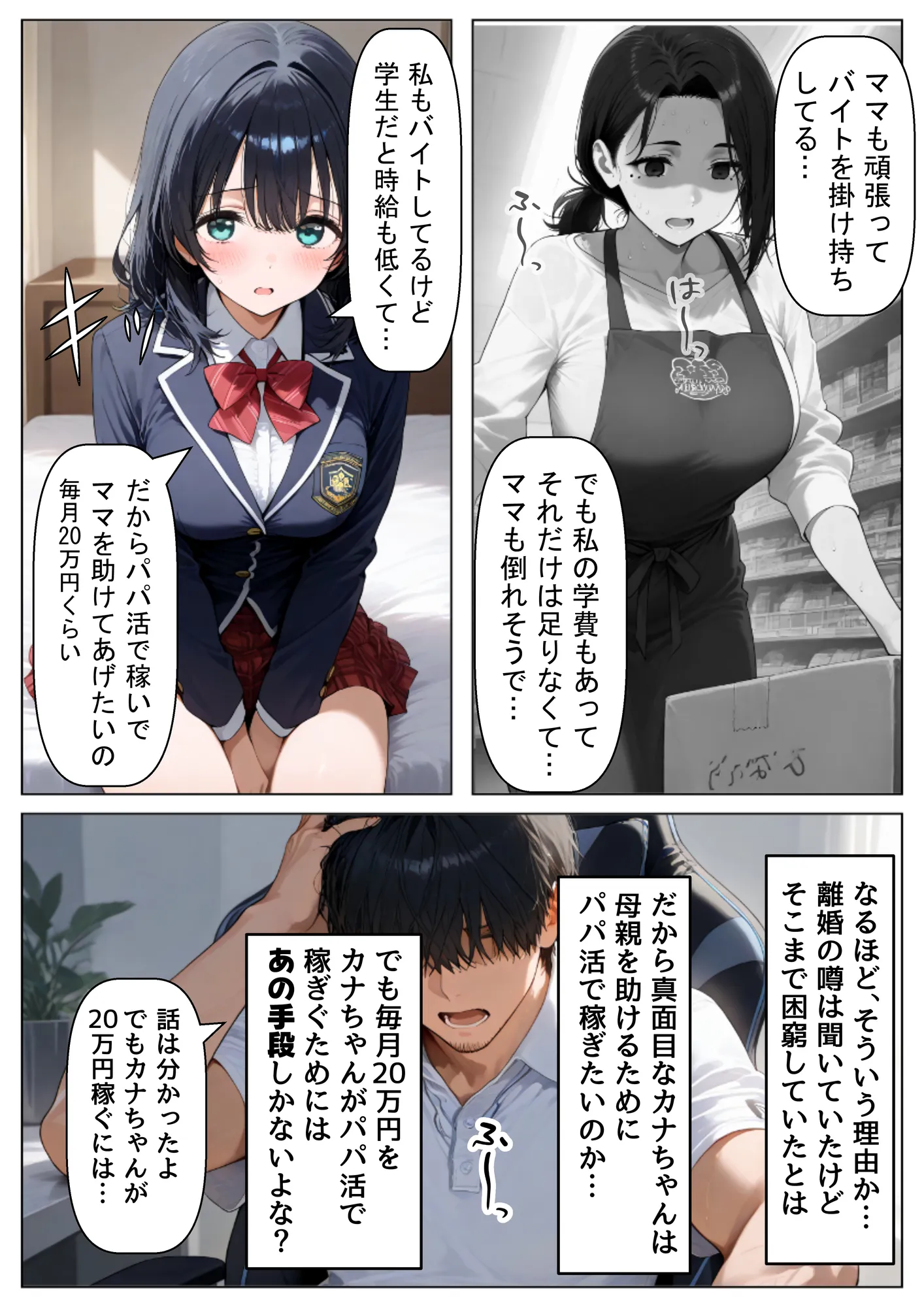 金欠なお隣さんのJ〇娘から、パパ活♂の相談された結果 - 7ページ