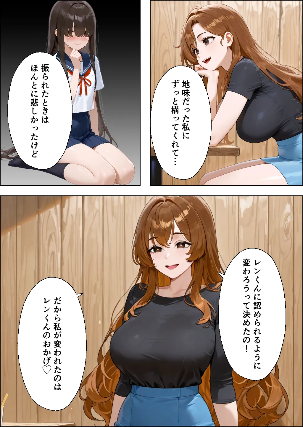 久しぶりに再開した幼馴染が貧乳地味子から派手爆乳に成長してた - 5ページ