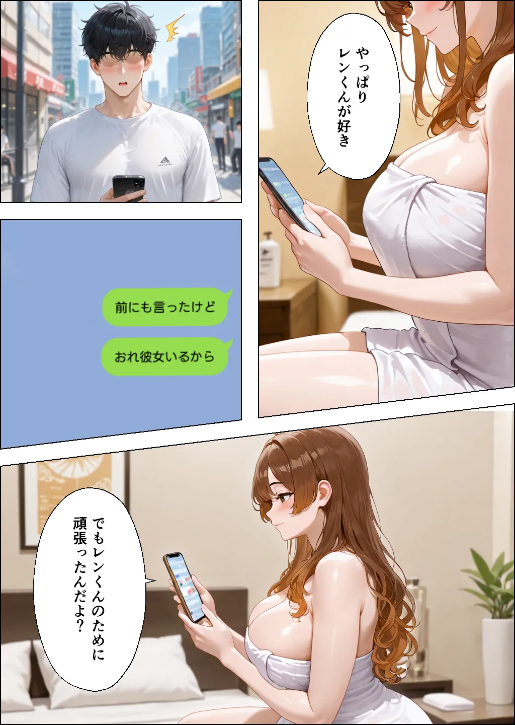 久しぶりに再開した幼馴染が貧乳地味子から派手爆乳に成長してた - 10ページ