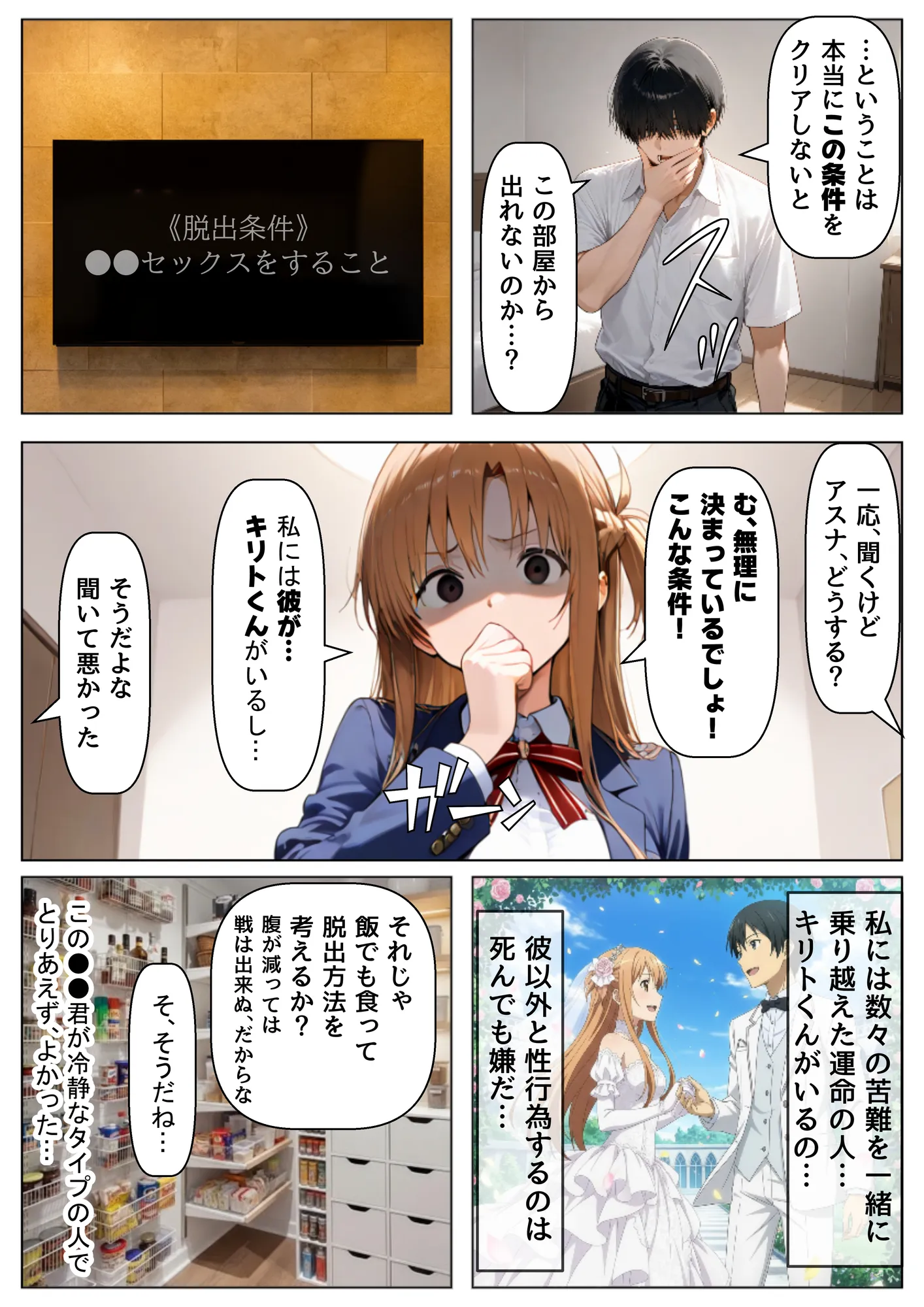 セックスしないと出られない部屋《SA●アスナ》 - 3ページ