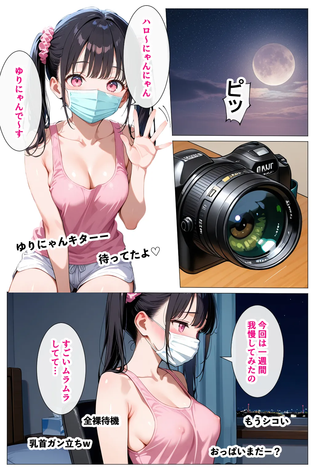 いつもノーブラのエチエチなお隣さんが実はセクシーなエロ配信者だった件 - 1ページ