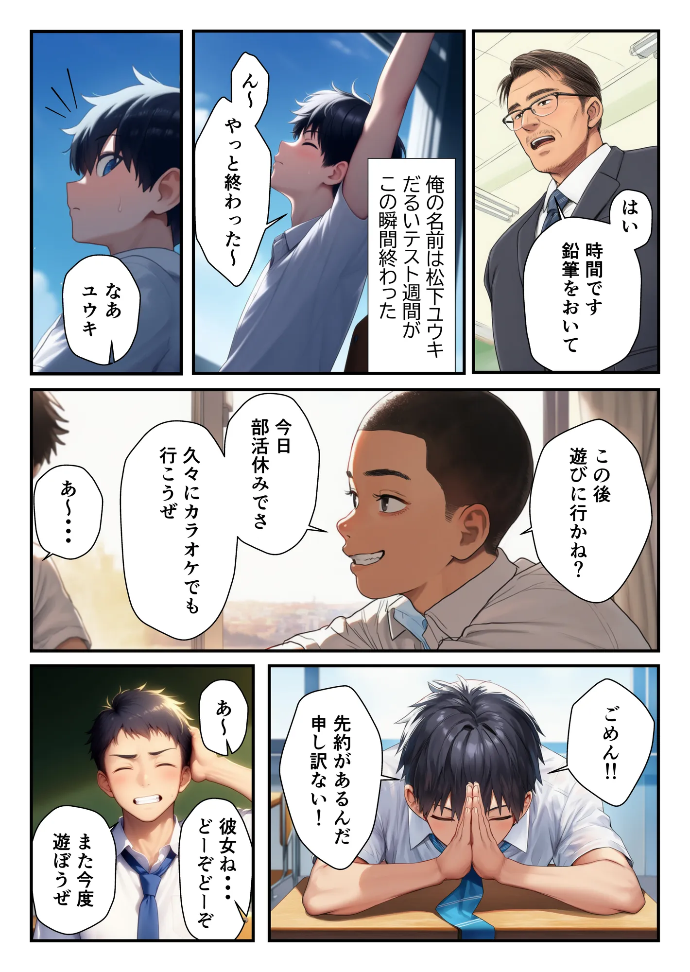 新しい担任の熟女教師は初恋相手!?昔の約束を果たしてイチャラブHしちゃった話 - 1ページ