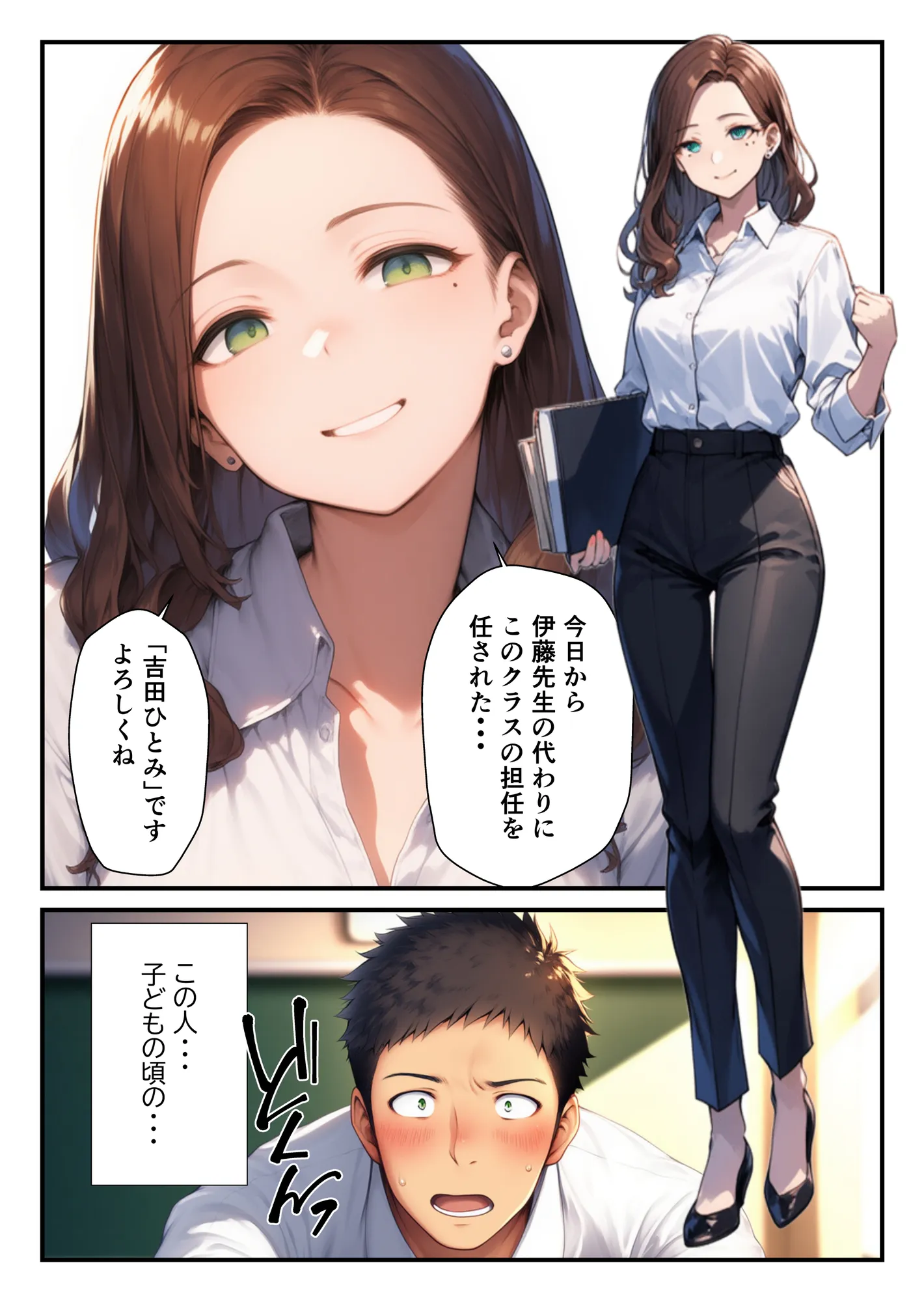 新しい担任の熟女教師は初恋相手!?昔の約束を果たしてイチャラブHしちゃった話 - 8ページ