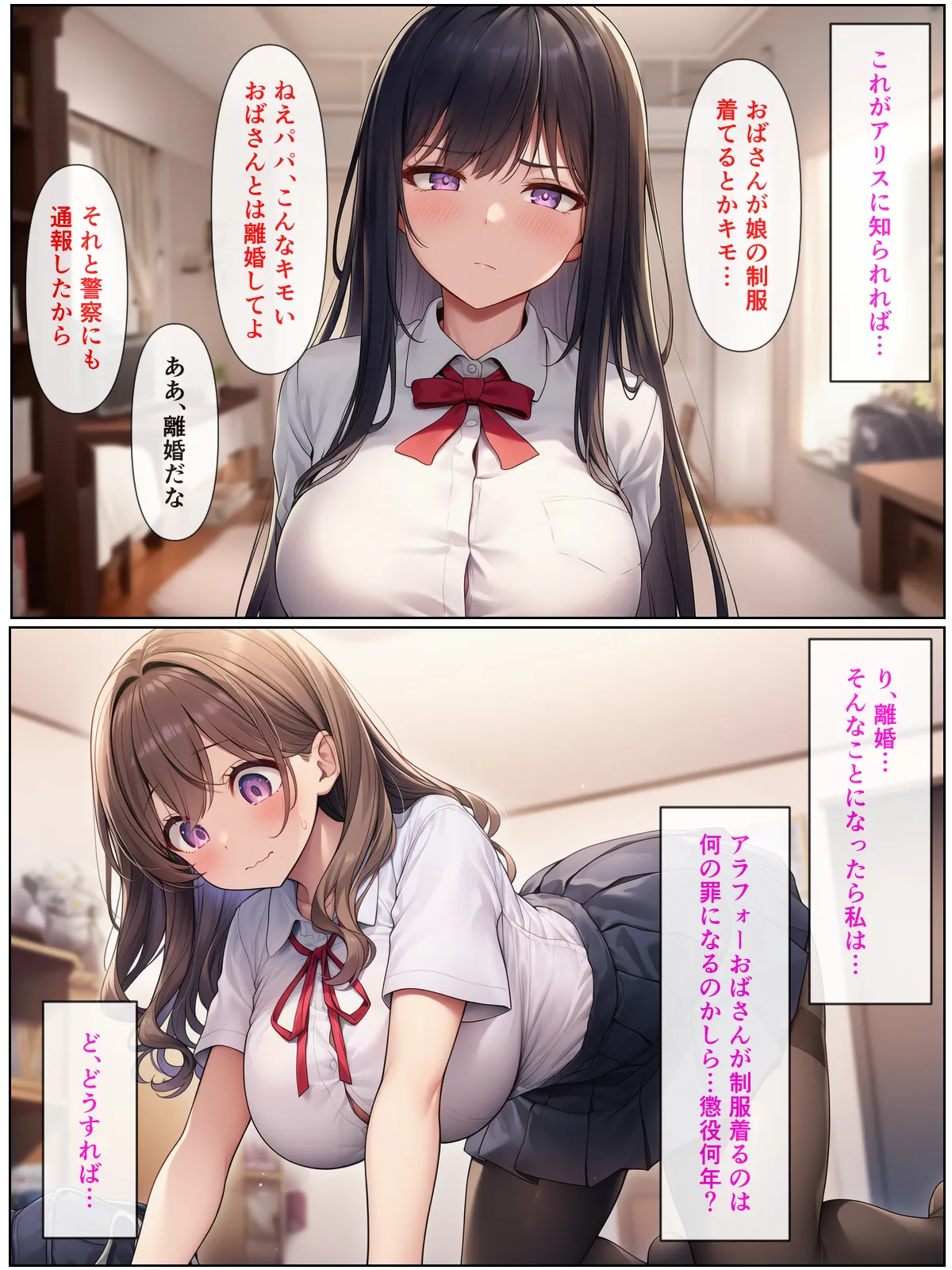 清楚系アラフォー人妻は欲求不満で娘の彼氏とらぶらぶえっちする話 - 8ページ