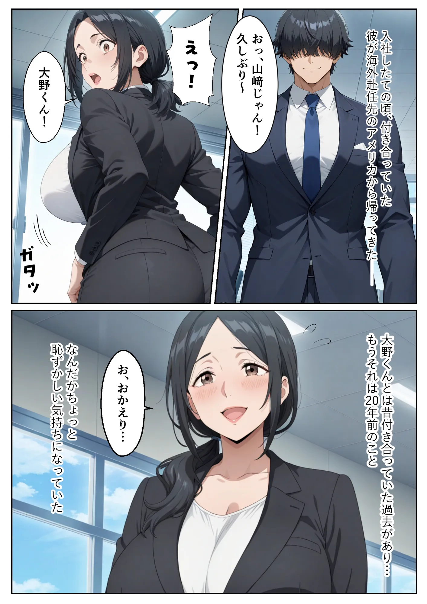 20年ぶりの再会で発情した人妻と元彼の絶頂生セックス - 1ページ