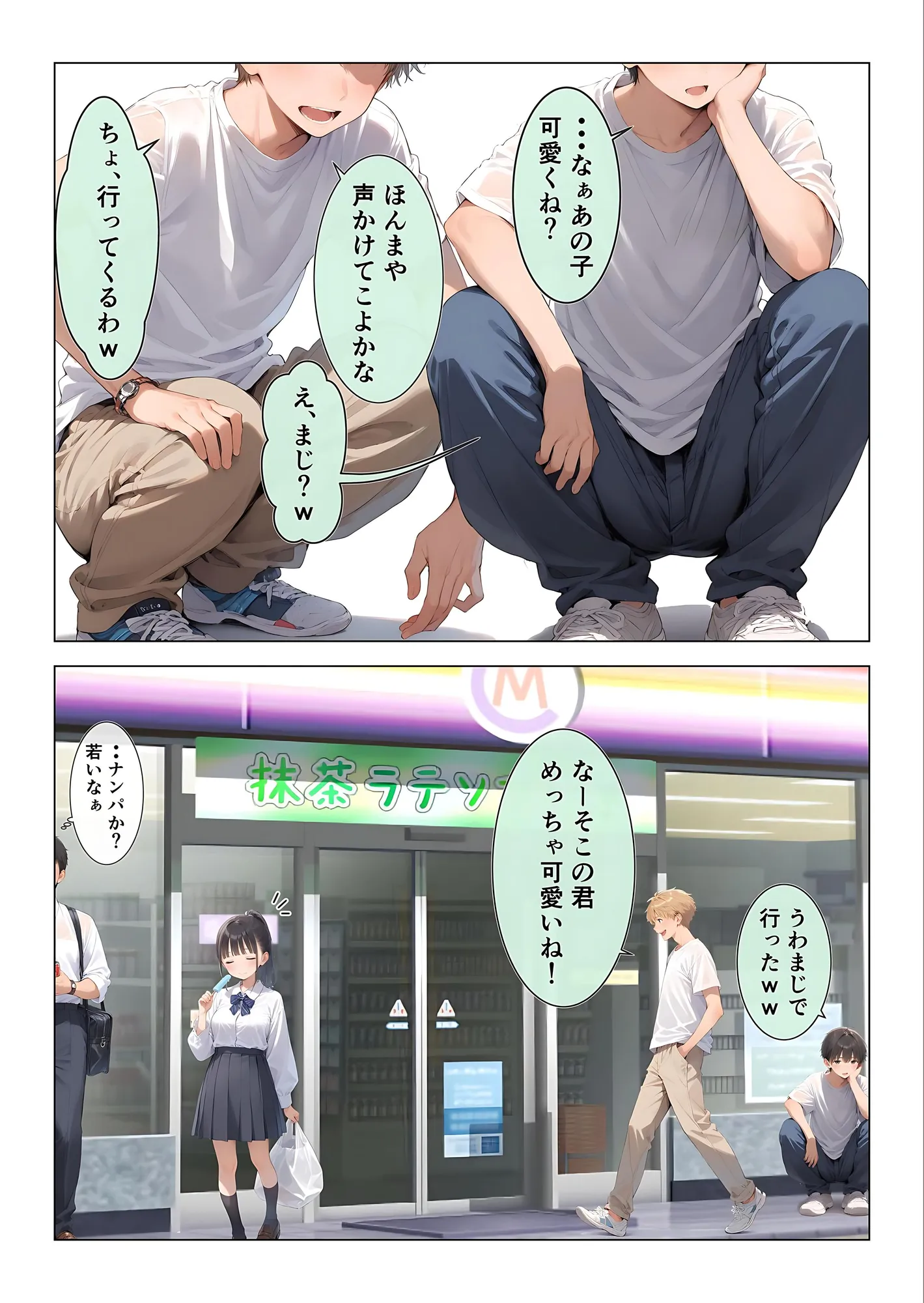 コンビニ前で出会った清楚ビッチなおじ専JKをお持ち帰りした中年おじさん(俺)の最高にラッキーでエッチな末路 - 3ページ