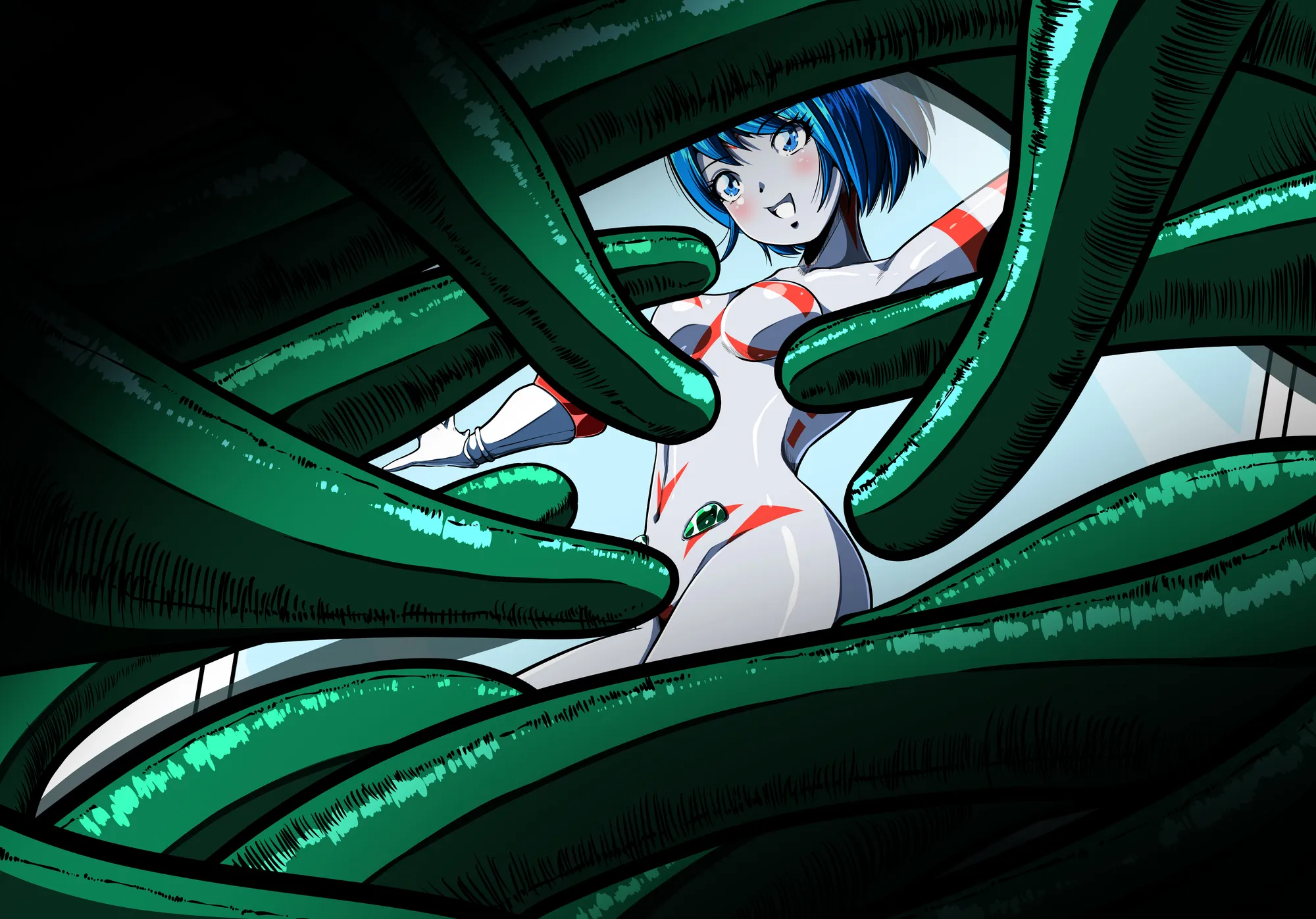 触手からは逃げられない…!? - 1ページ