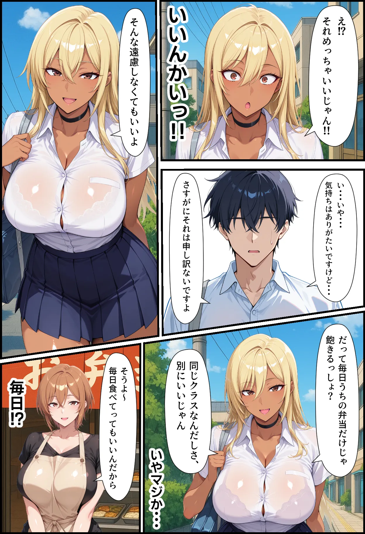 毎日通っている弁当屋の娘が同じクラスの黒ギャルだった話 - 5ページ
