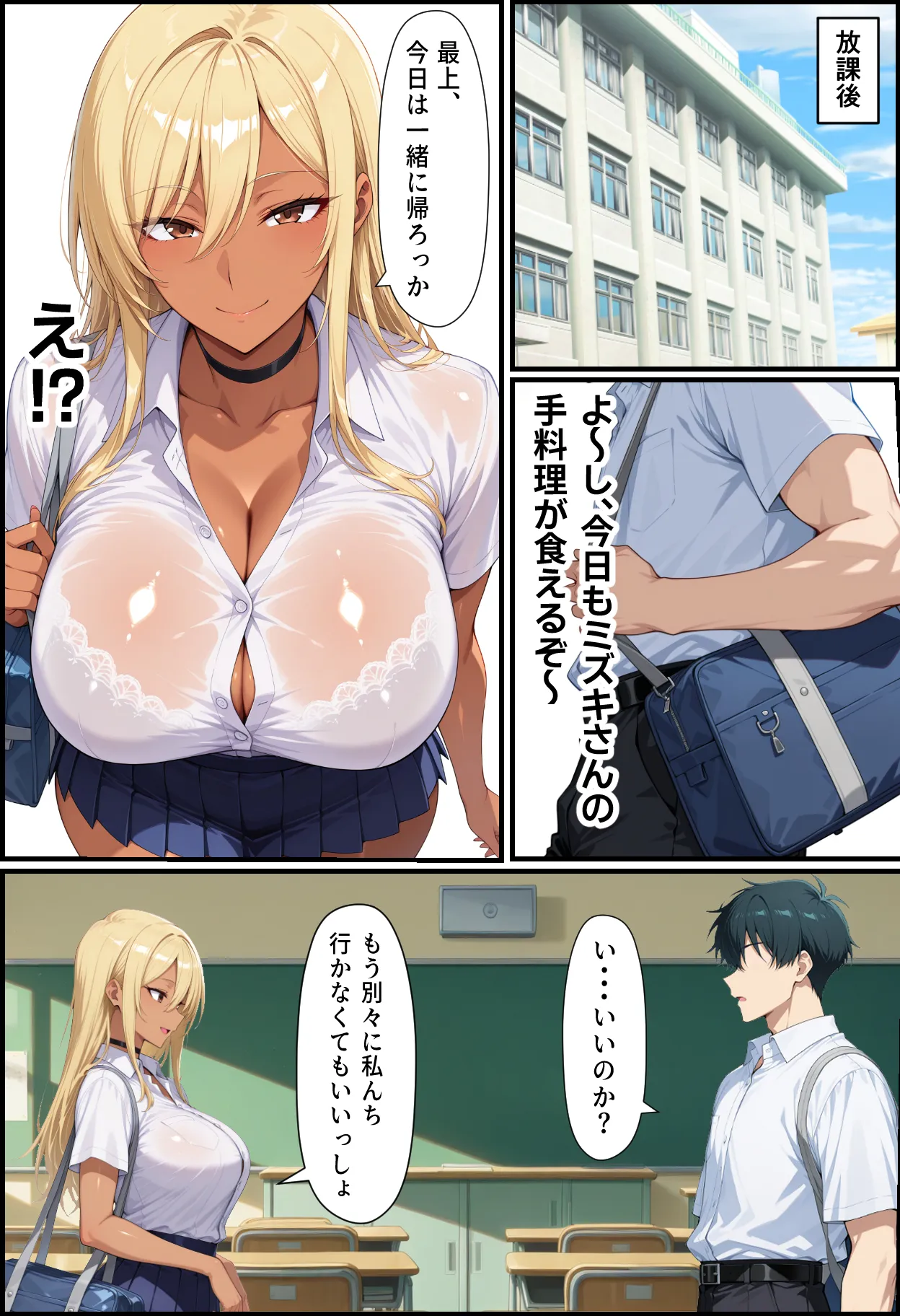 毎日通っている弁当屋の娘が同じクラスの黒ギャルだった話 - 35ページ