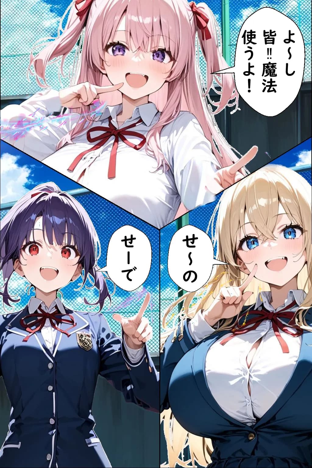 Hぷにんぐ  幼馴染魔法少女3人と魔法失敗でラッキースケベ連発のハーレム学園生活 - 10ページ