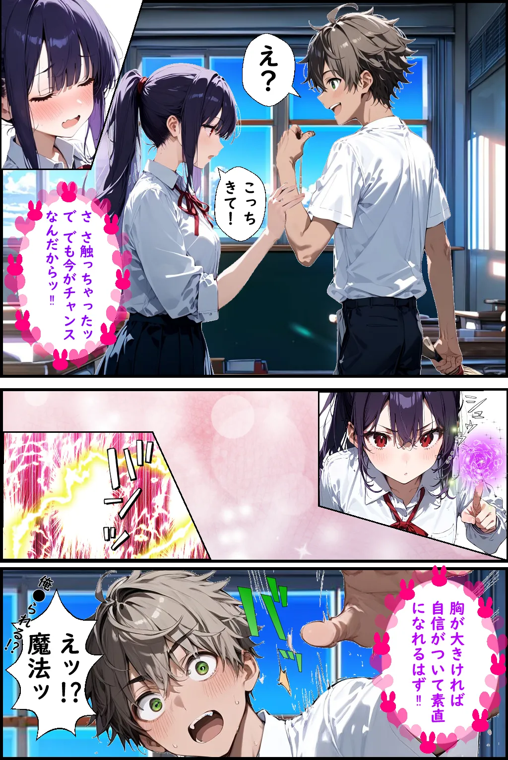 Hぷにんぐ  幼馴染魔法少女3人と魔法失敗でラッキースケベ連発のハーレム学園生活 - 29ページ